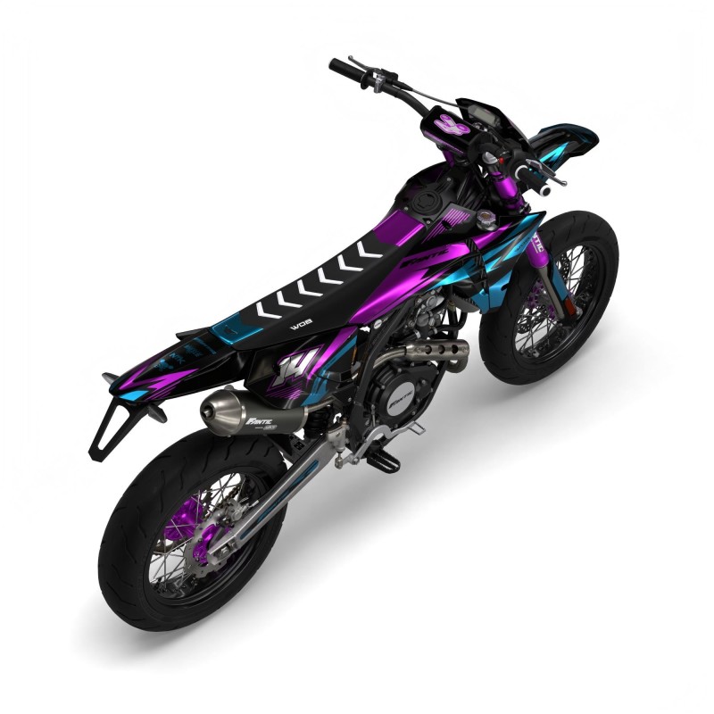 Dekorset Fantic "Split Chrom-Fuchsia