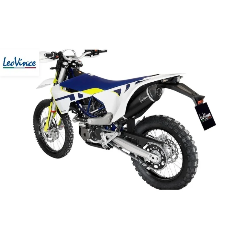Echappement Leo Vince Noir pour Husqvarna 701 Enduro|Supermoto 17-23