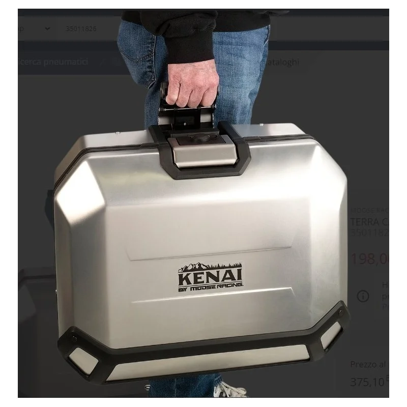 Valises latérales KENAI 36 Argent droite