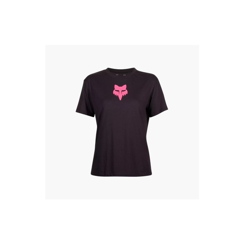 T-Shirt FOX Head Donna Schwarz|Rosa