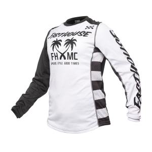 Maillot Fasthouse grindhouse woman paradise Blanc Noir