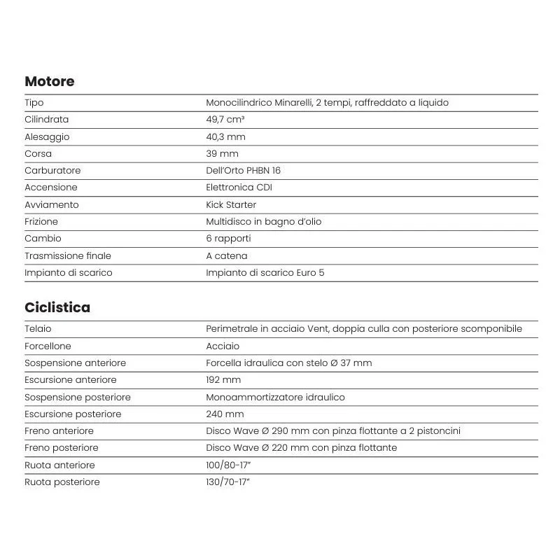 Moto Vent motard "skate" 50cc 2024-