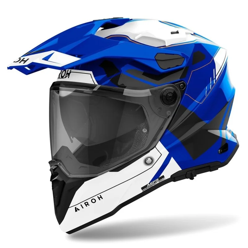 Casco Airoh Commander 2 Reveal Blu Lucido
