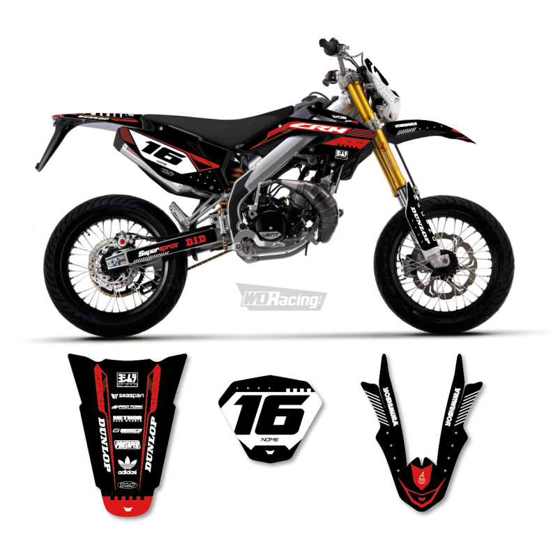 Replica Black graphic kit HM-Vent 50 2 stroke-125 4 stroke