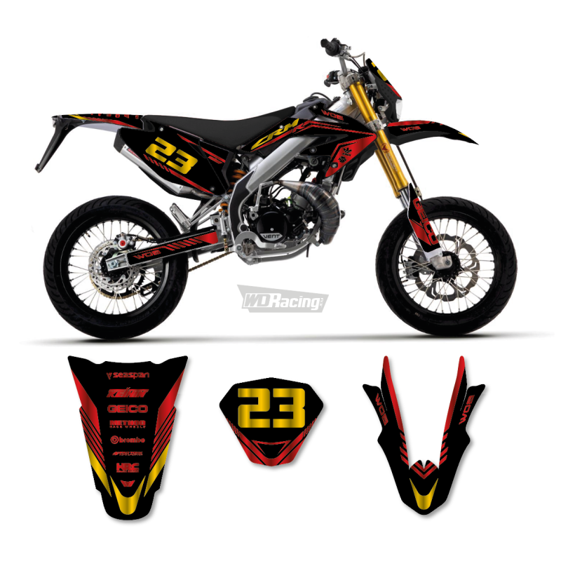 Graphic kit HM-Vent 50 2 stroke-125 4 stroke Chrome Gold