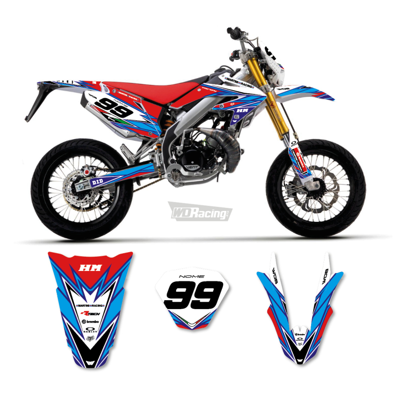 Graphic kit HM-Vent 50 2 Temps-125 4 Temps Martin Racing
