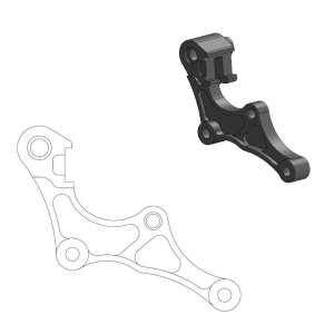 Supermoto Street Bremsscheiben-Adapterhalterung 320mm | Honda CRF 2019+