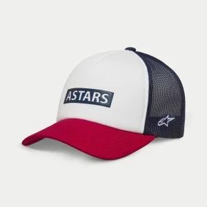 Kappe Alpinestars Clarified Foam Trucker Weiß/Rot