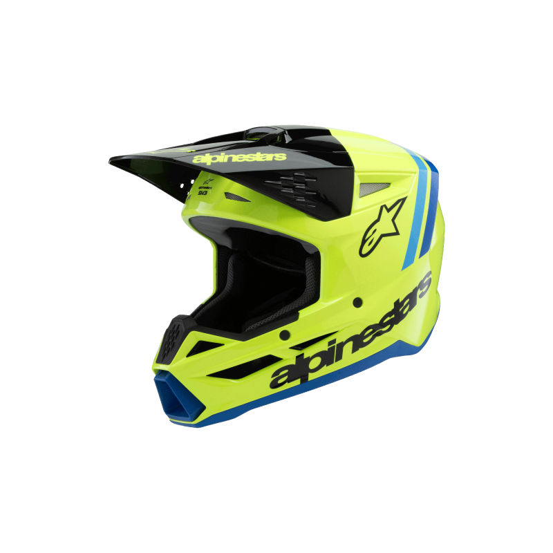 Youth Helmet Alpinestars SM3 Radium "yellow fluo black blue