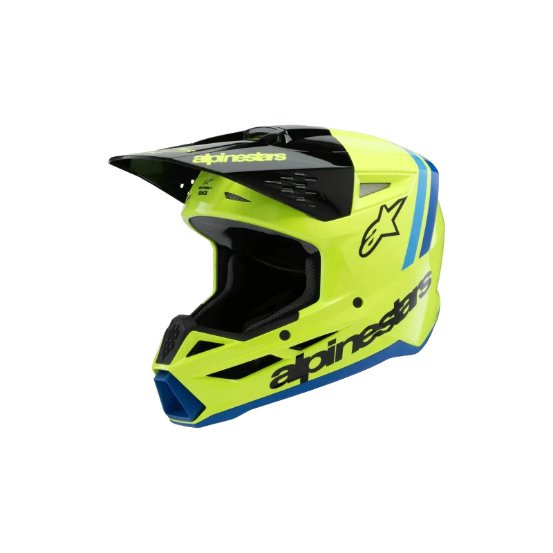 Youth Helmet Alpinestars SM3 Radium "yellow fluo black blue