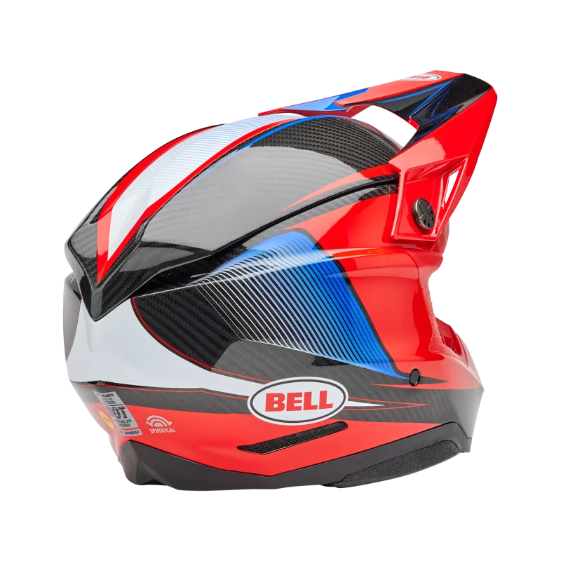 Casco Bell Moto 10 Spherical 2025 Evade lucido Rosso/Nero