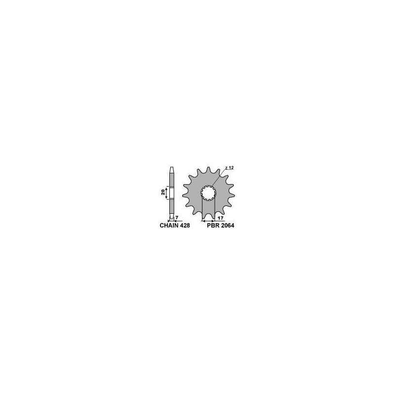 Sprockets and chain Kit PBR 428 | HM-Vent 50