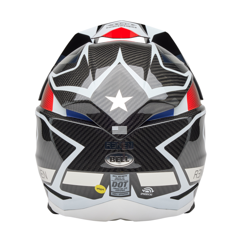 Casco Bell Moto 10 Spherical 2025 Renen Raycon Gloss/Matte|Nero/Bianco