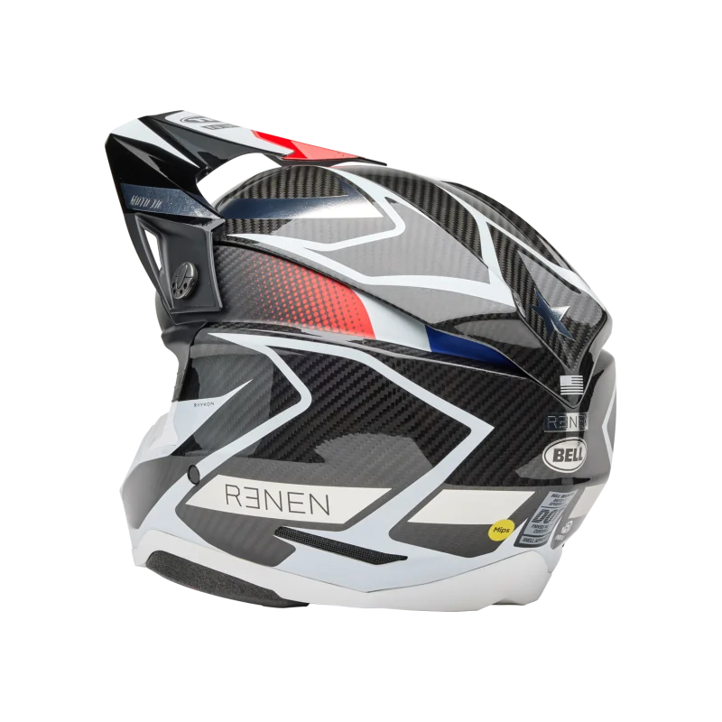 Casco Bell Moto 10 Spherical 2025 Renen Raycon Gloss/Matte|Nero/Bianco