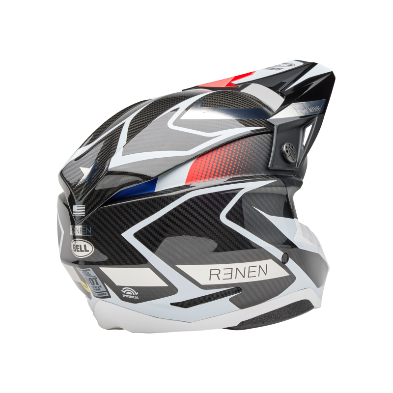 Casco Bell Moto 10 Spherical 2025 Renen Raycon Gloss/Matte|Nero/Bianco