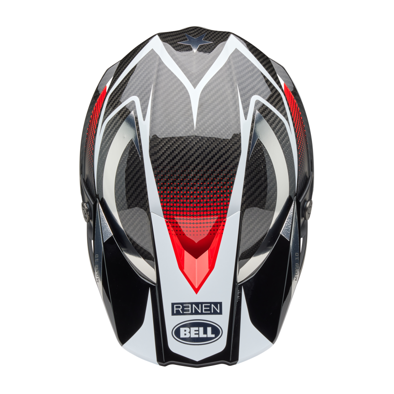 Helm Bell Moto 10 Spherical 2025 Renen Raycon Glanz/Matt|Schwarz/Weiß