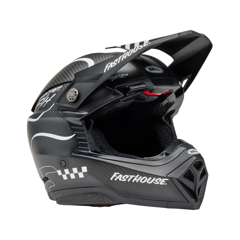 Casco Bell Moto10 Spherical Fasthouse Raven Opaco Nero/Bianco