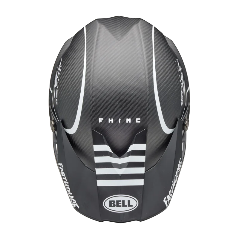 Casco Bell Moto10 Spherical Fasthouse Raven Opaco Nero/Bianco