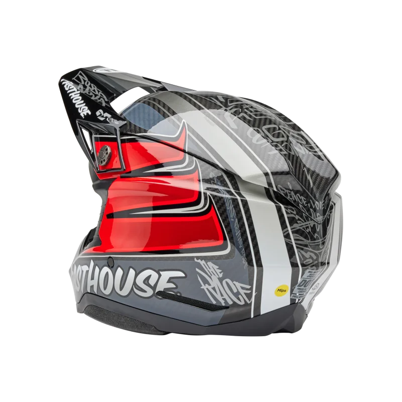 Casque BELL Moto-10 Spherical Fasthouse DITD 25 Gris/Rouge