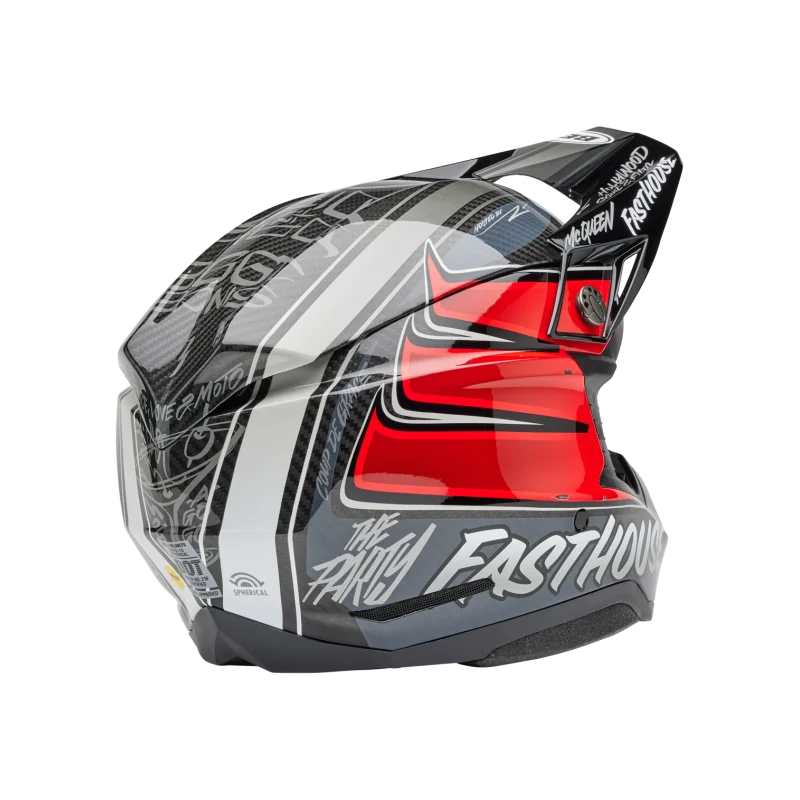 Casco BELL Moto-10 Spherical Fasthouse DITD 25 Grigio/Rosso