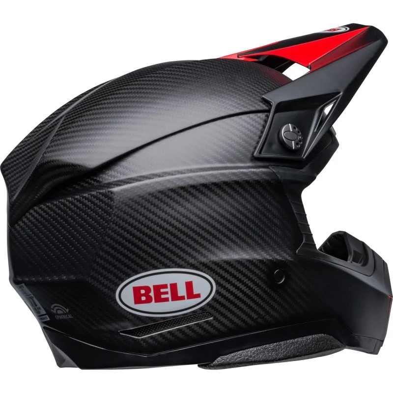 BELL Moto-10 Spherical Carbon Helmet Gloss Satin Black/Red