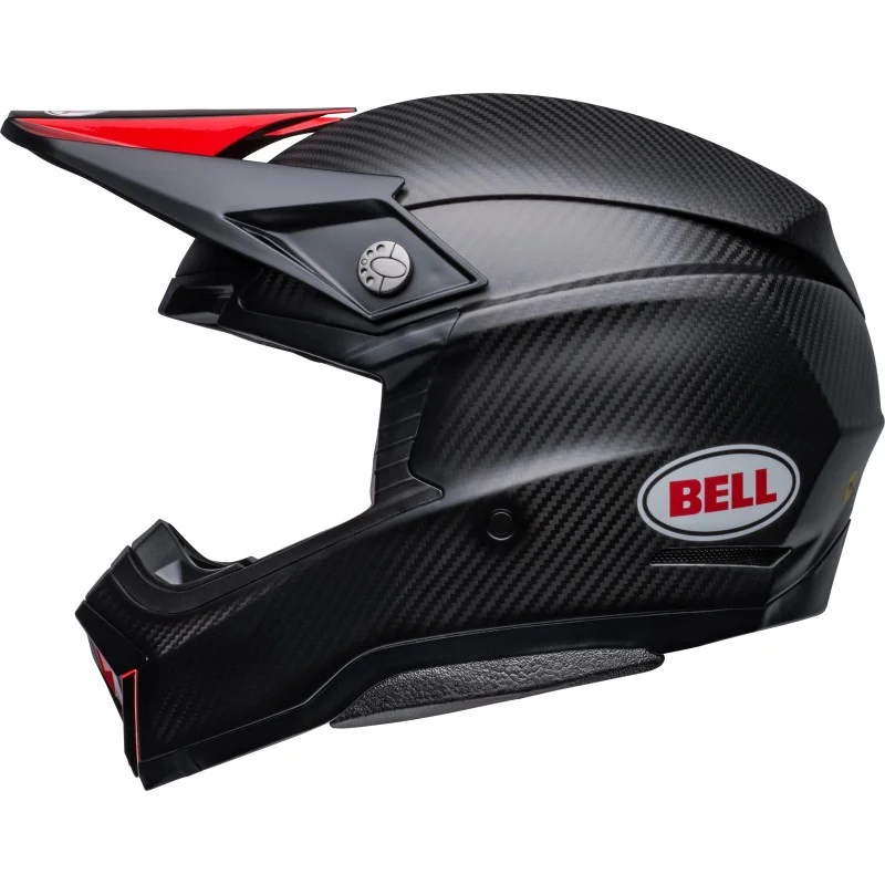 Casco BELL Moto-10 Spherical Carbon Lucido satinato Nero/Rosso