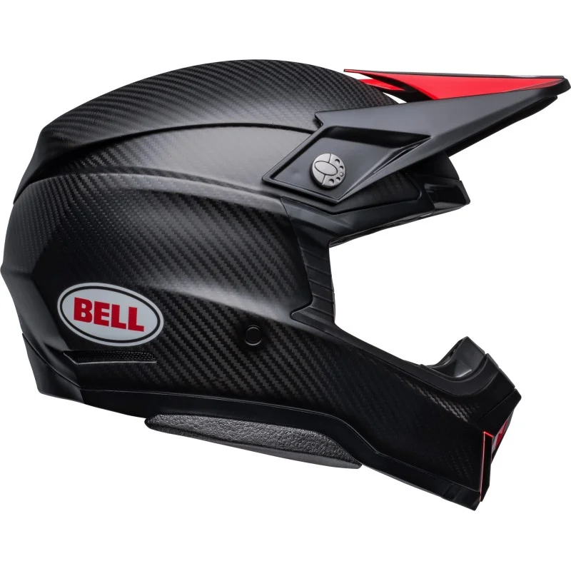Casque BELL Moto-10 Spherical Carbon Noir Satiné Brillant/Rouge