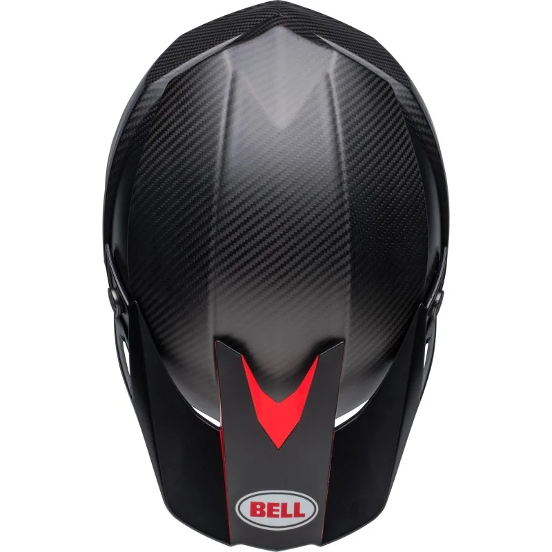 Casco BELL Moto-10 Spherical Carbon Lucido satinato Nero/Rosso