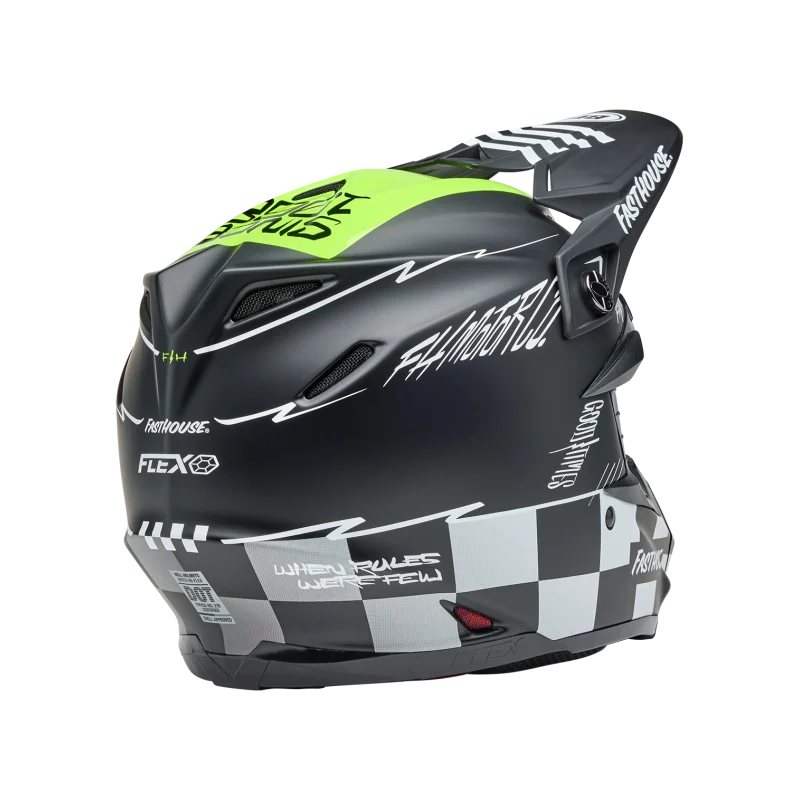 BELL Moto-9S FLEX Fasthouse SMOKEBOMB Helm halbglänzend Schwarz/Fluogelb