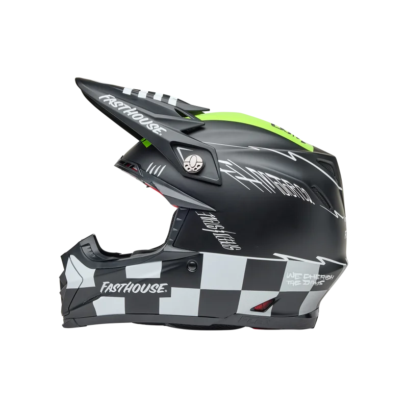 Casco BELL Moto-9S FLEX Fasthouse SMOKEBOMB semilucido Nero/Giallo fluo