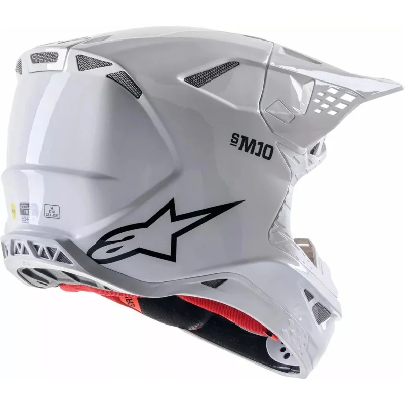 Casque Alpinestars SM10 SOLID CARBON WHITE GLOSS