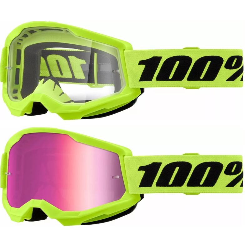 Goggle 100% Strata 2 Fluo Yellow