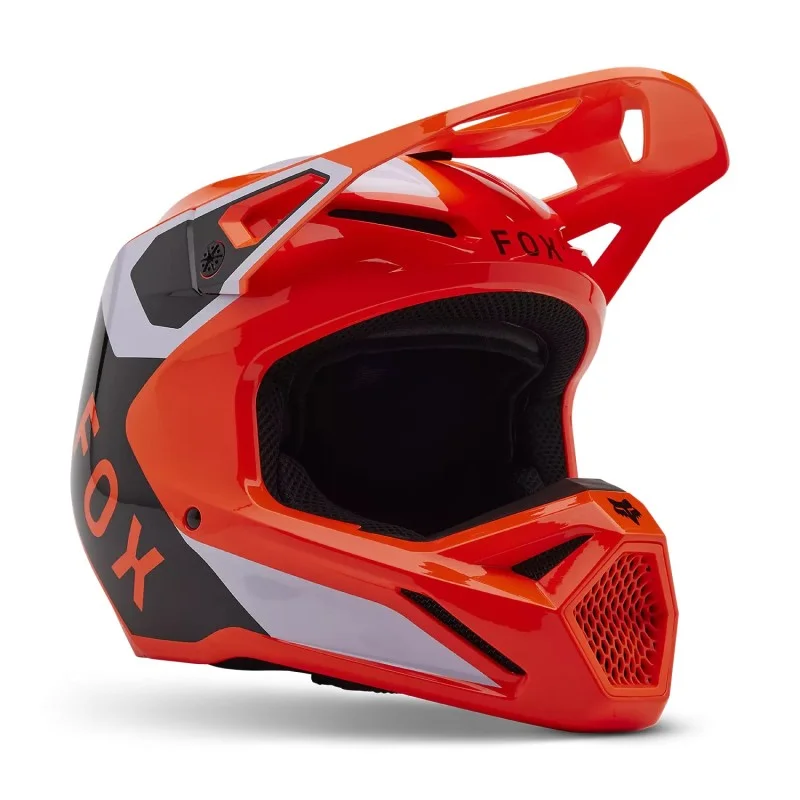 FOX Helmet V1 Lean Helmet Orange Fluo