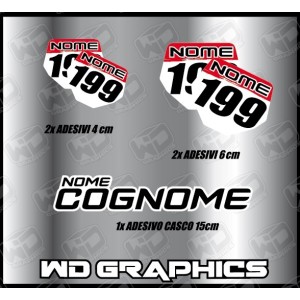 Kit Tabelline e Casco ADES1  Aufkleber-Stickers