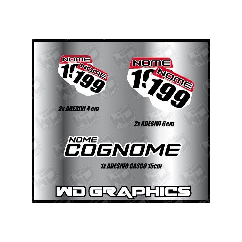 Kit Tabelline e Casco ADES1  Stickers
