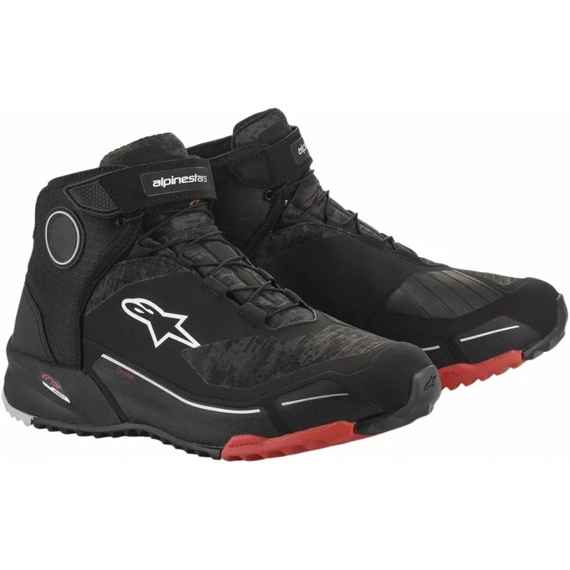 Scarpe da moto Alpinestars CR-X in Drystar nere