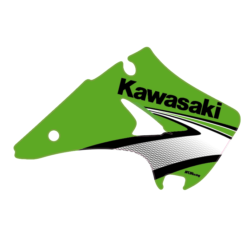Kawasaki KX 125/250 2003-2008 original replica 07 radiator shrouds graphics