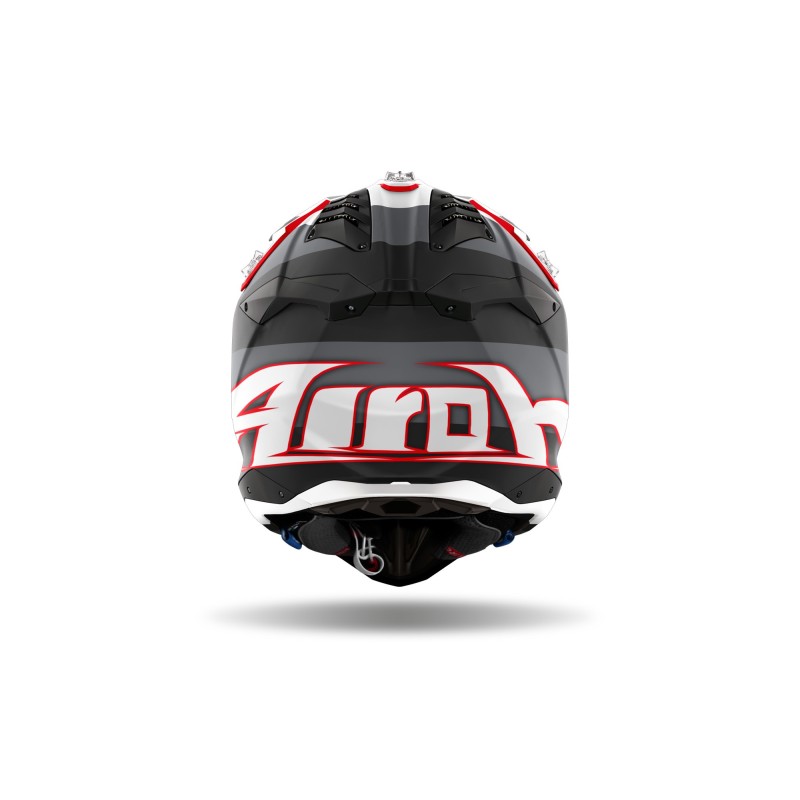 Casco Airoh Aviator 3 | Monarch grey red matt