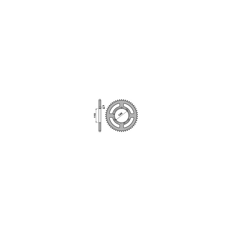 Corona PBR in acciaio passo 428 | HM 50 2001-2003 (mozzo AJP)