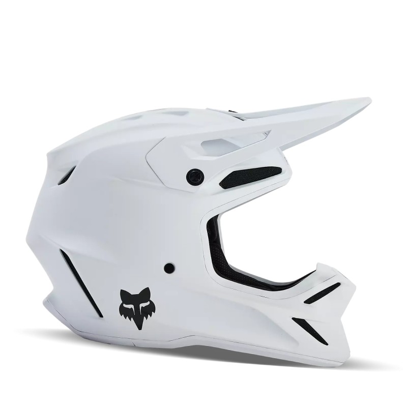 FOX V3 Solid white helmet