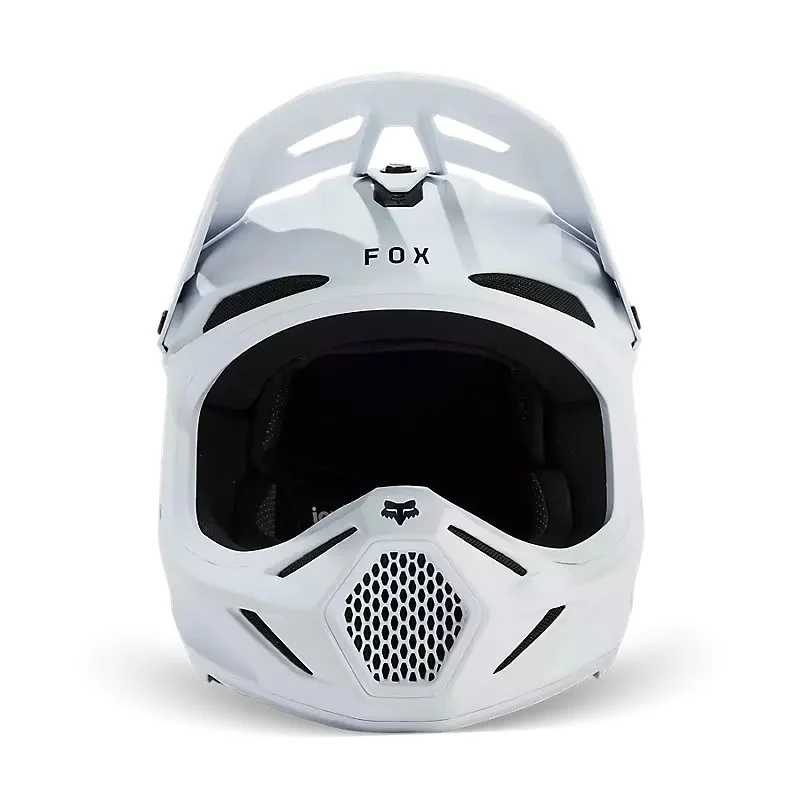 FOX V3 Solid white helmet