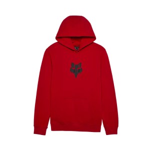 Felpa FOX Head con cappuccio Rosso Fuoco