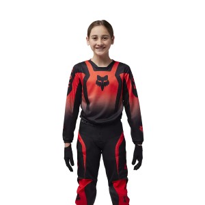 Jersey und Hose Kinder-Kit FOX 180 Lean | Fluo Rot