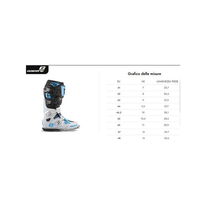 Bottes Gaerne SG 22 White/Black/Light Blue |LE
