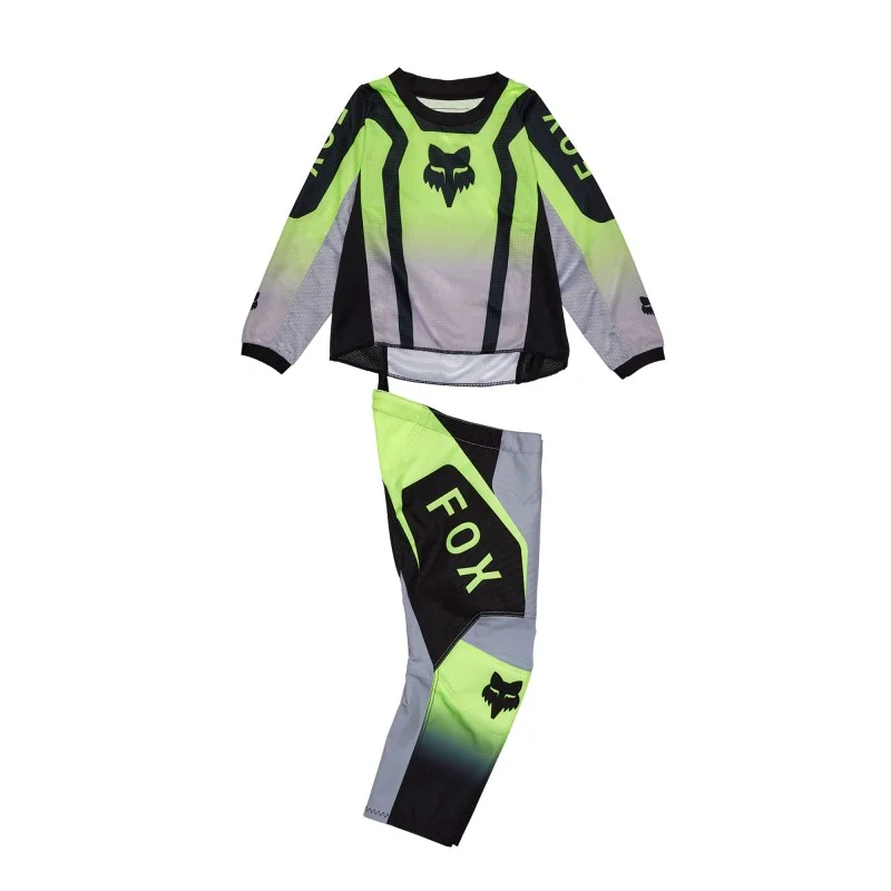 Kit Maillot et Pantalon Enfant Fox 180 Lean | Fluo Yellow