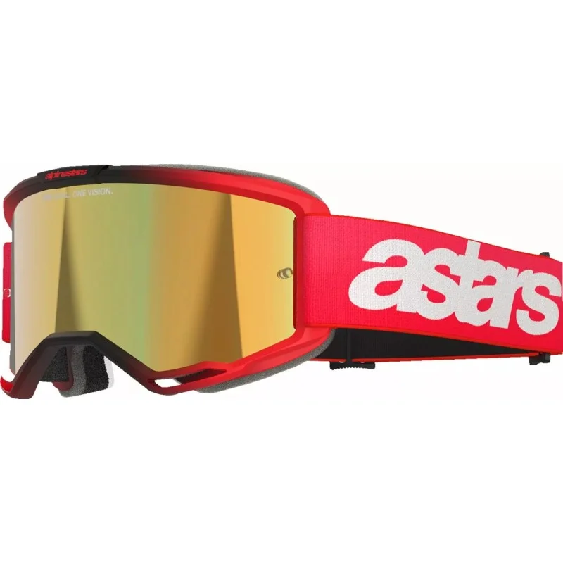 Maschera Motocross Alpinestar Vision 5 Blaze red mirror gold