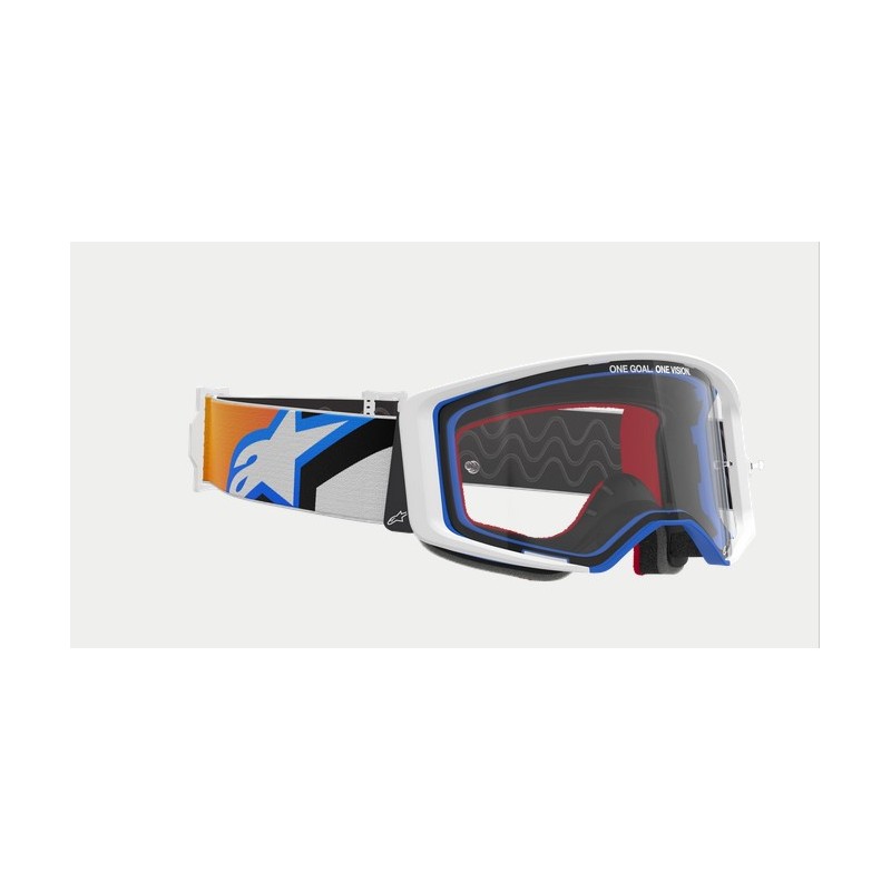 Motocross Masque Alpinestars Supertech Corp Bleu/Orange|Transparent