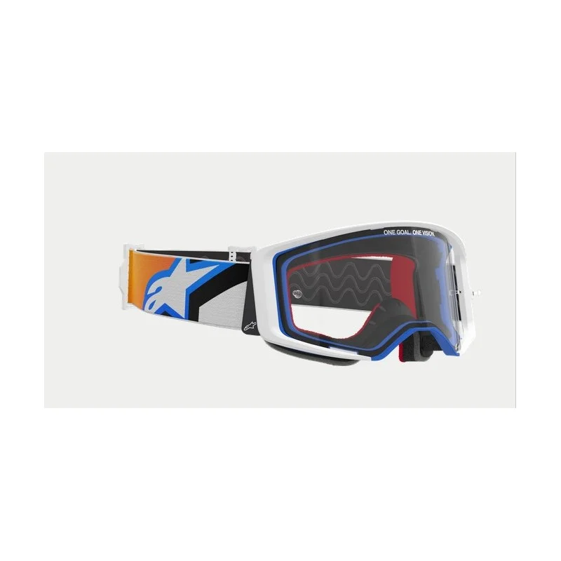 Mx Crossbrille Alpinestars Supertech Corp Blau/Orange|Transparent