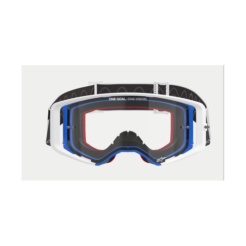Motocross Masque Alpinestars Supertech Corp Bleu/Orange|Transparent