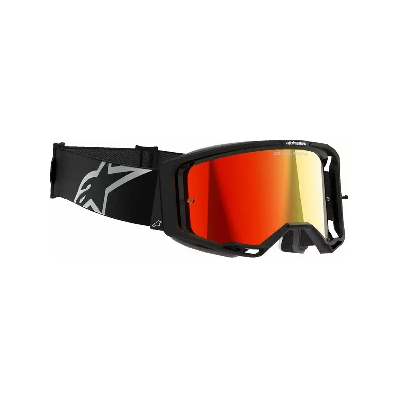Alpinestars Vision 8 Corp Schwarz MX-Brille | Rot Verspiegelten Gläsern
